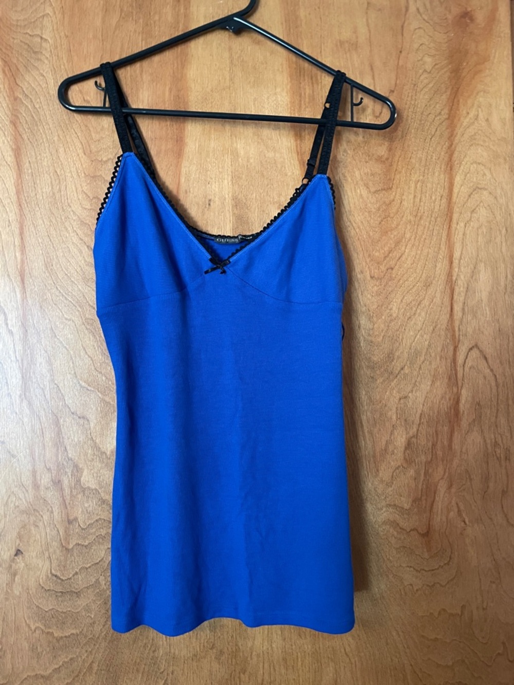 Guess Jeans Royal Blue Ribbed Knit Tank Top, XL